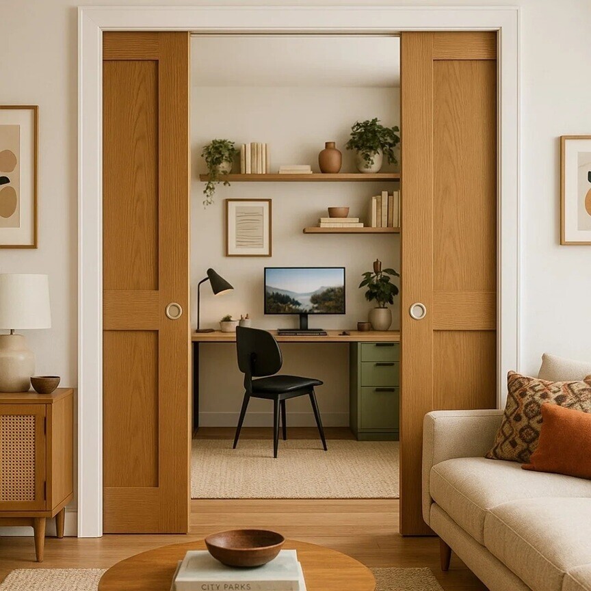 Single Or Double Rocket Pocket Door Kits | Barn Doors UK | Barn Door Hardware UK | Sliding Barn Doors