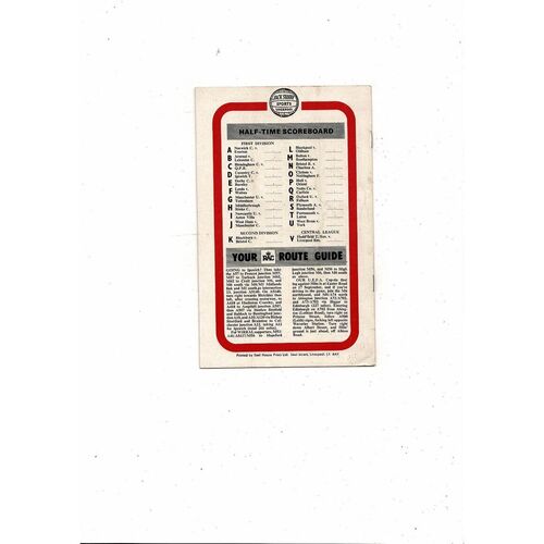 1975/76 Liverpool v Sheffield United Football Programme