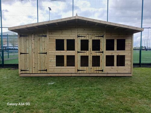 #SHA034 18x8 Apex Summer House Combi