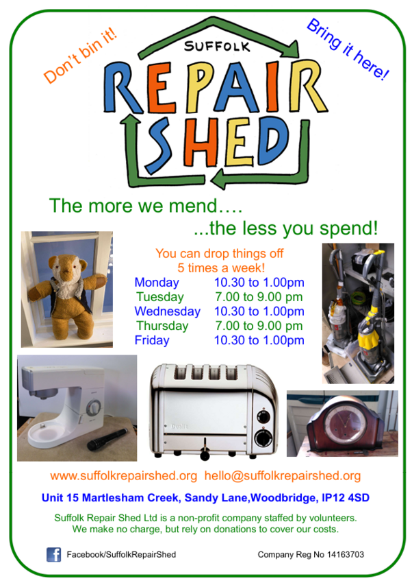 Suffolk Repair Shed Poster