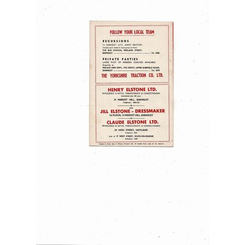 1969/70 Barnsley v Walsall Football Programme