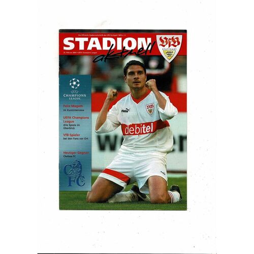 VfB Stuttgart v Chelsea Champions League Football Programme 2003/04