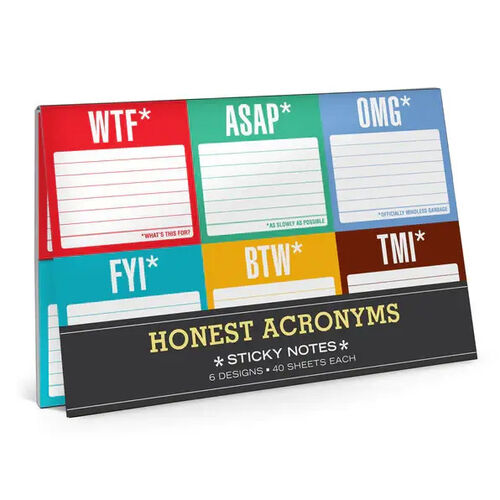 Honest Acronyms: Sticky Note Packet