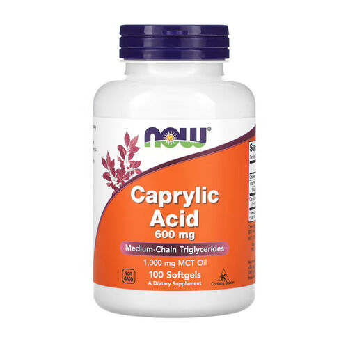 NOW Foods Caprylic Acid 600mg - 100 Softgels