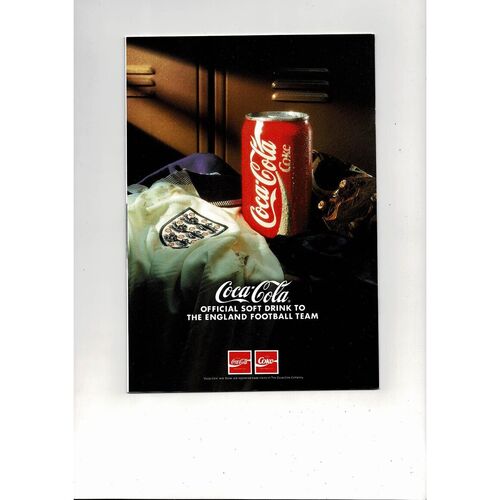 1993 England v San Marino Football Programme