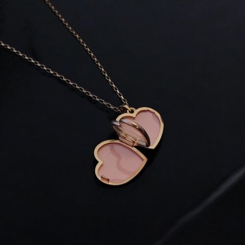 Gold love heart locket
