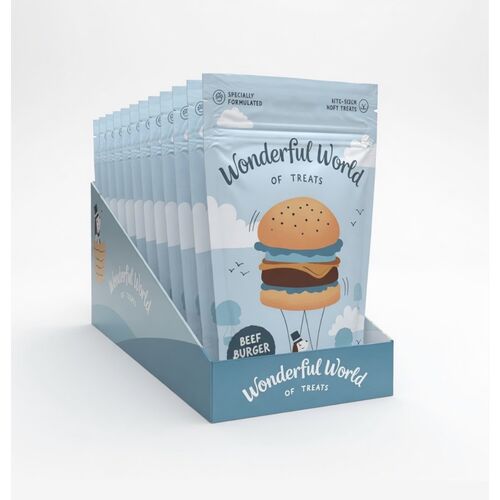 Case of Wonderful World of Treats - Pulled Pork Burger 12 x 50g