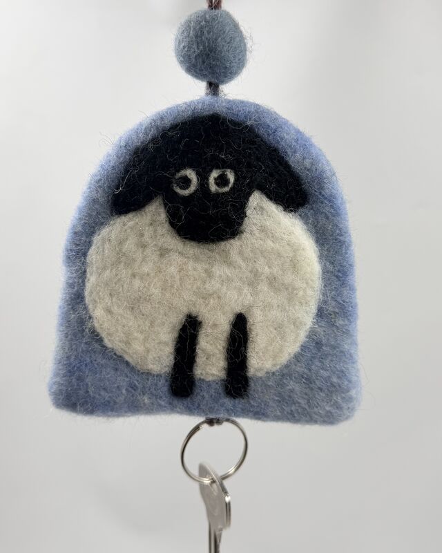 handmade sheep key holders