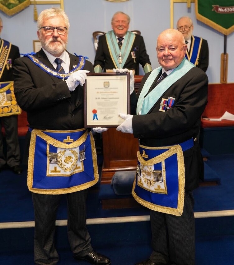 50 Years of Freemasonry for Viv Stratton | Provincial Grand Lodge of Cornwall | How to become a Freemason in Cornwall | Freemasonry lodges near me Cornwall  | What is Freemasonry in Cornwall UK