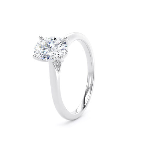 Classic oval diamond solitaire