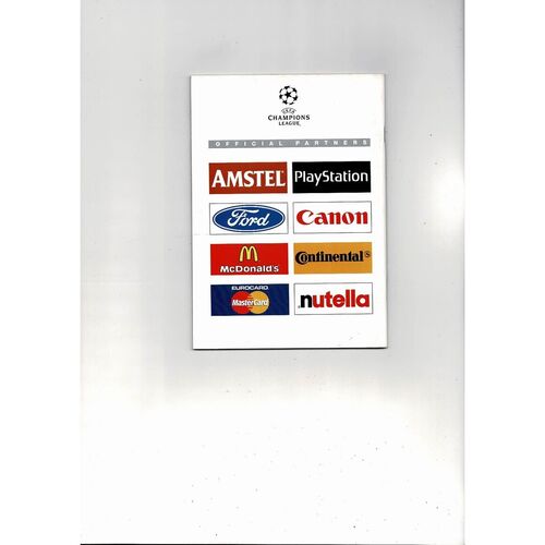 Manchester United v Feyenoord Champions League Football Programme 1997/98 November