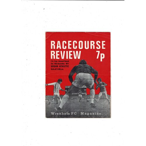 Wrexham v Wigan Athletic FA Cup Football Programme 1971/72