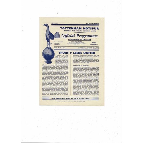 Leeds United Away Football Programmes