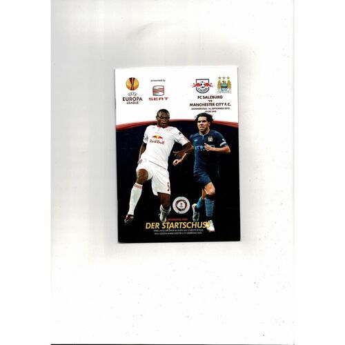 FC Salzburg v Manchester City UEFA Cup Football Programme 2010/11