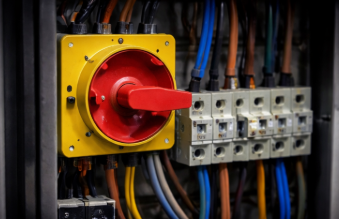 Isolator switch or incoming power supply issue on a strapping machine