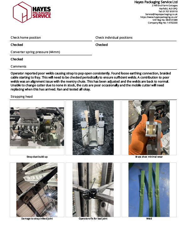 Mosca KCK service report page 1