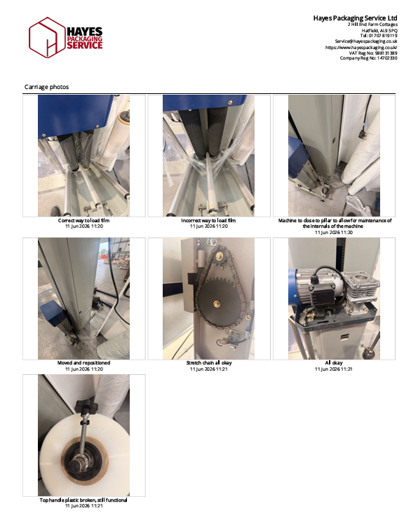 Pallet wrapper service report page 2