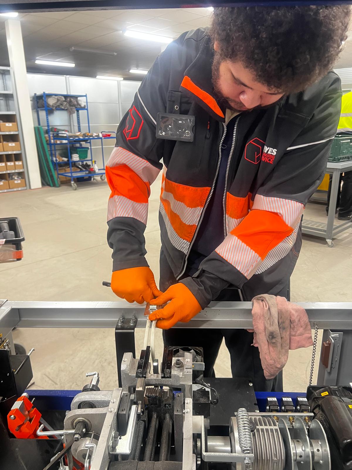 Engineer carrying out on-site fault-finding