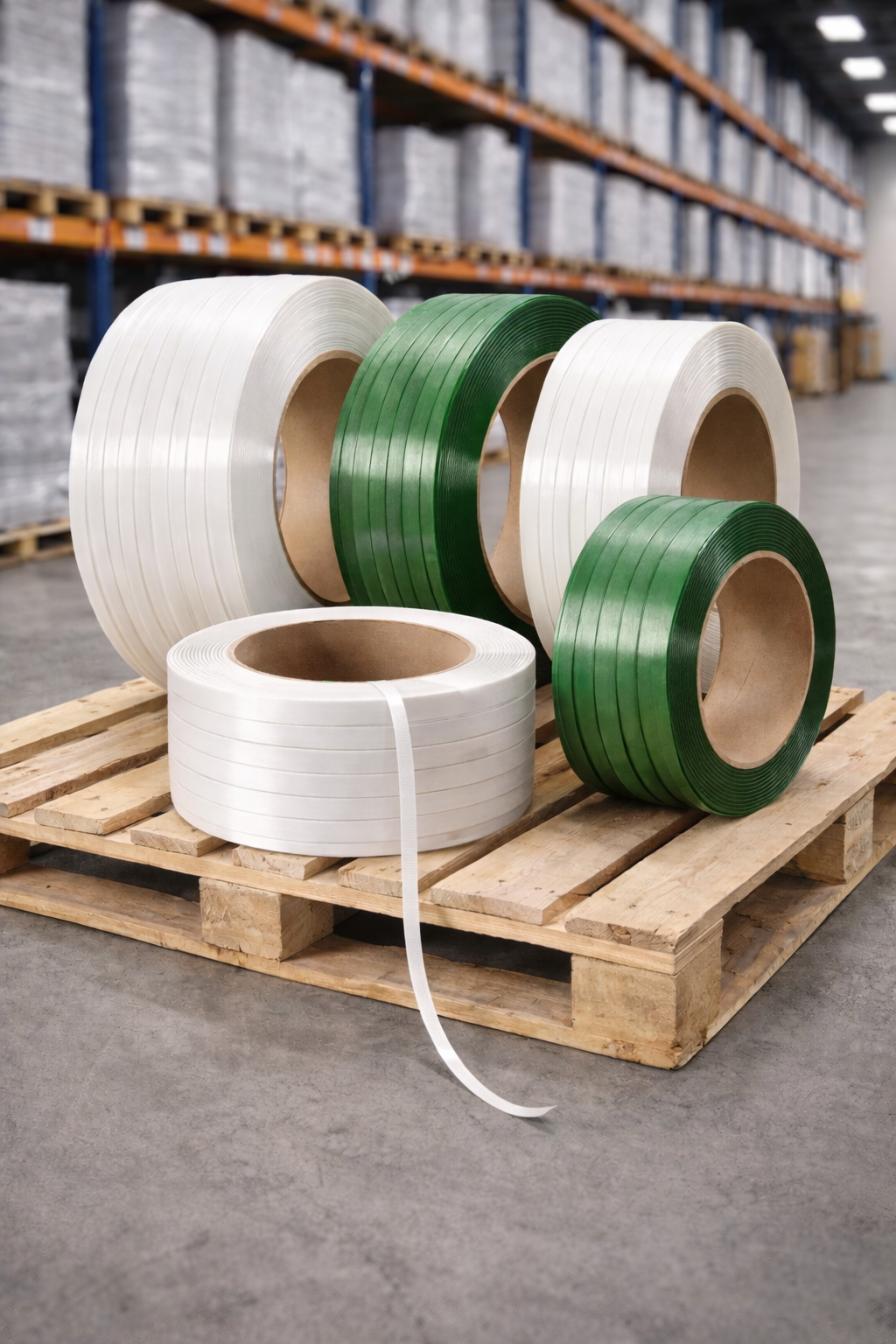 Strapping for packaging machines