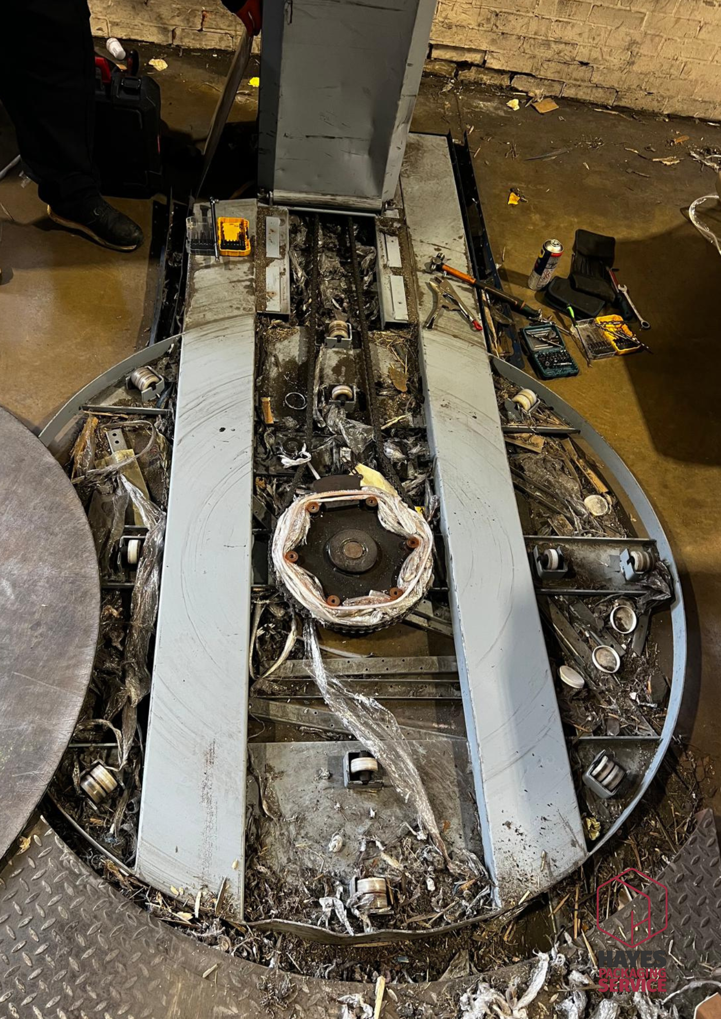 Pallet wrapper turntable fault
