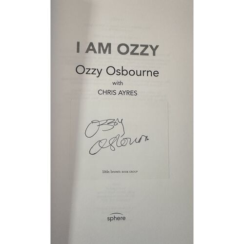 Ozzy Osbourne signed autobiography