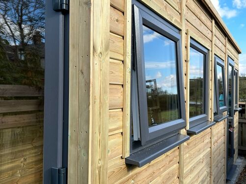 #PVC067 17x7 Pent Summer House Work Shop