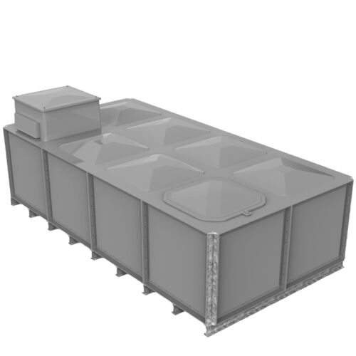 PW.4X2X1.IFB.AB - 8000 LITRE SECTIONAL WATER TANK, INTERNALLY FLANGED BASE (IFB) C/W FVH