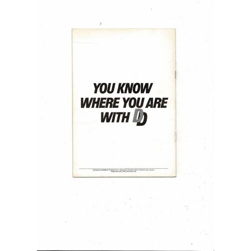 1977 England v Luxembourg Football Programme