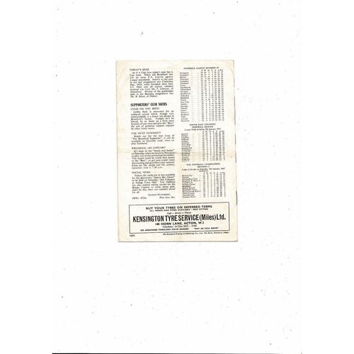 1966/67 Brentford v Leyton Orient FA Cup Replay Football Programme