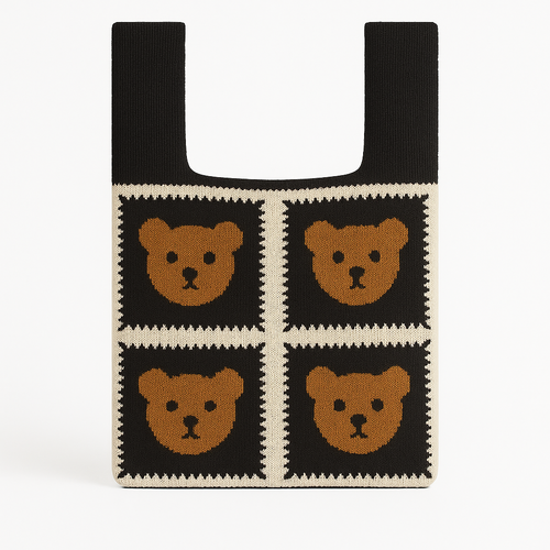 Teddy Grid Reusable Bag