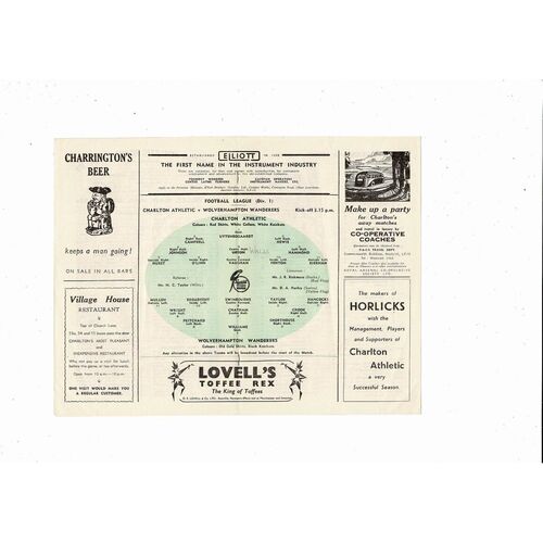 1953/54 Charlton Athletic v Bolton Wanderers