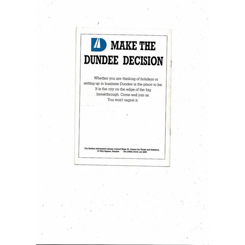 1985 Dundee United v Aberdeen Scottish Cup Semi Final Football Programme