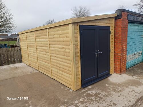 #PVC100 18x8 Pent Workshop / Storage Shed