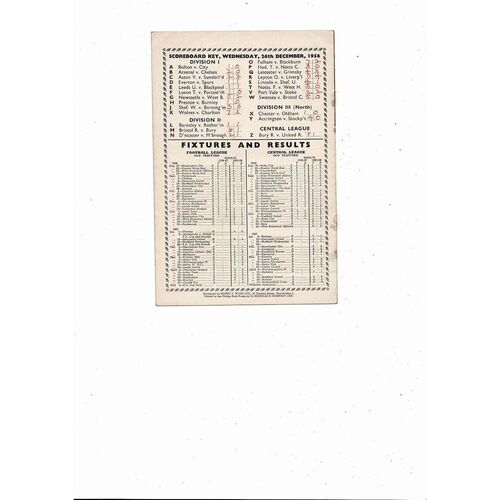 1956/57 Manchester United v Cardiff City Football Programme