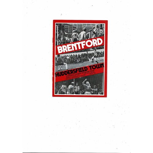 1975/76 Brentford v Huddersfield Town Football Programme