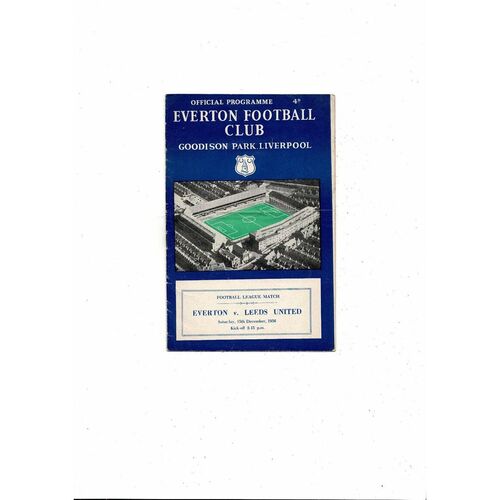 1956/57 Everton v Leeds United Football Programme