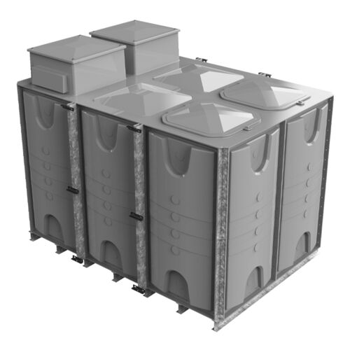 PW.3X2X2.IFB.DIV.AB(1+1) - 12000 LITRE DIVIDED SECTIONAL WATER TANK, INTERNALLY FLANGED BASE (IFB) C/W FVH