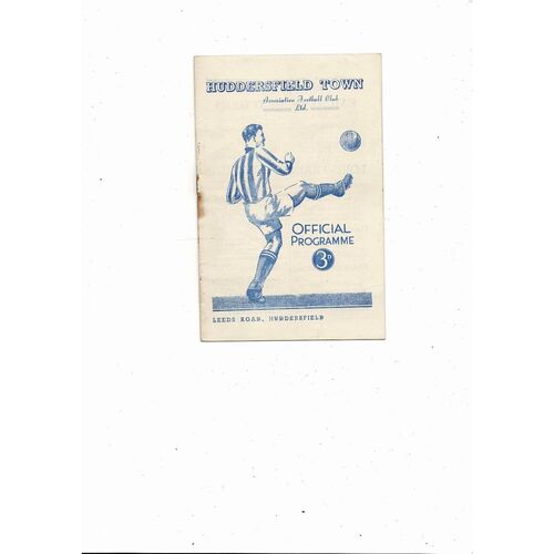 1953/54 Huddersfield Town v Wolves Football Programme