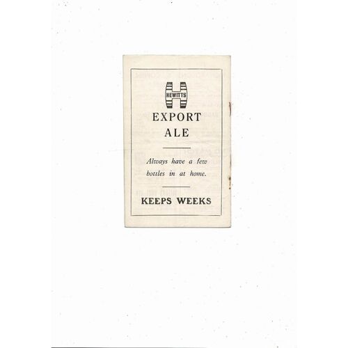 1956/57 Grimsby Town v Leyton Orient Football Programme
