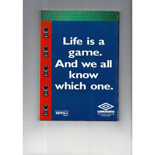 1996 Liverpool v Manchester United FA Cup Final Football Programme