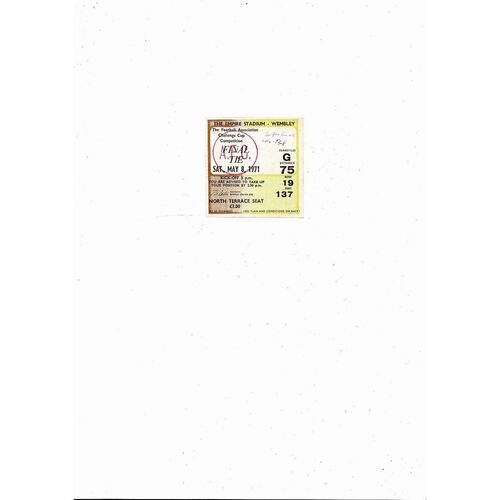 1971 Arsenal v Liverpool FA Cup Final Football Programme + Match Ticket