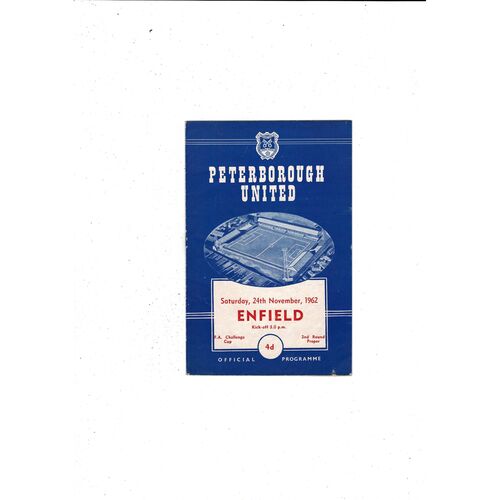Peterborough United v Enfield FA Cup Football Programme 1962/63