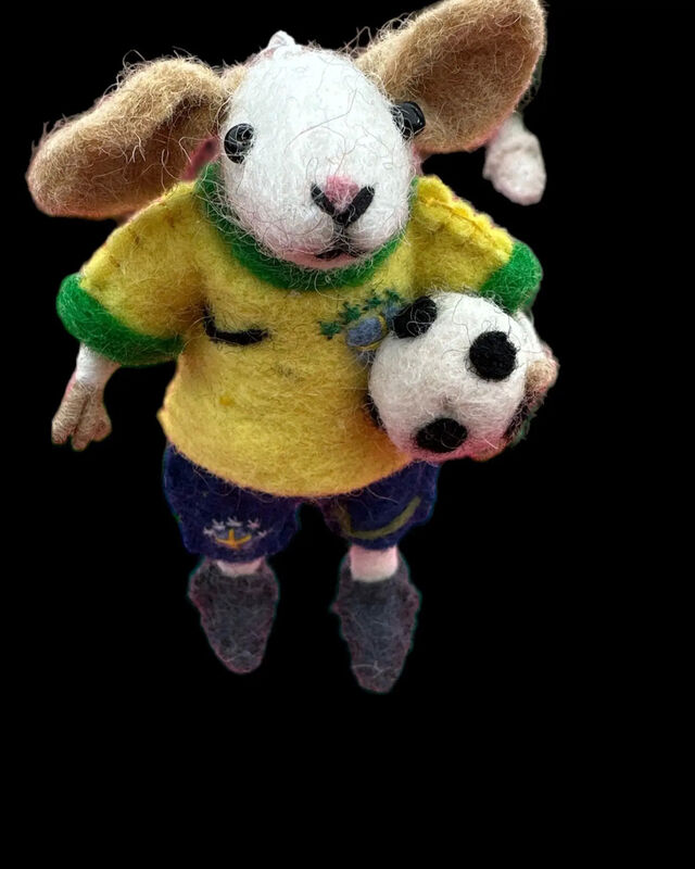 Brazil Football Mouse Decoration