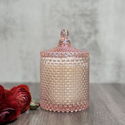 Pearl Pink Raindrop Geo Candle