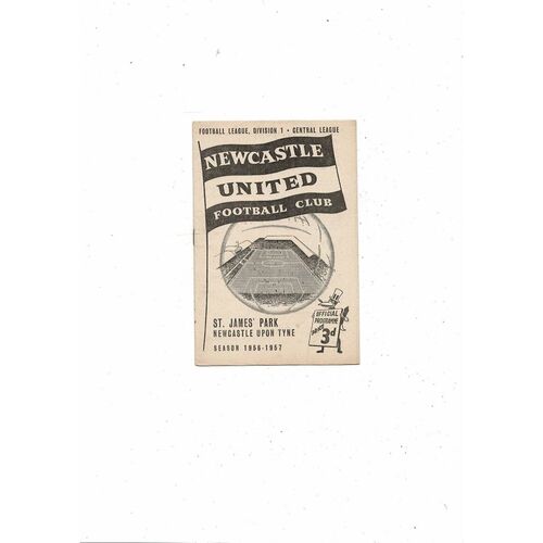 1956/57 Newcastle United v Leeds United Football Programme