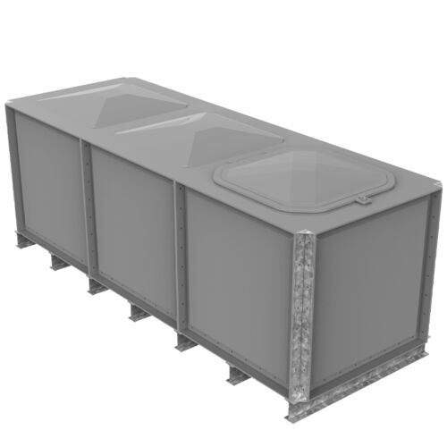 PW.3X1X1.IFB.AG - 3000 LITRE SECTIONAL WATER TANK, INTERNALLY FLANGED BASE (IFB)