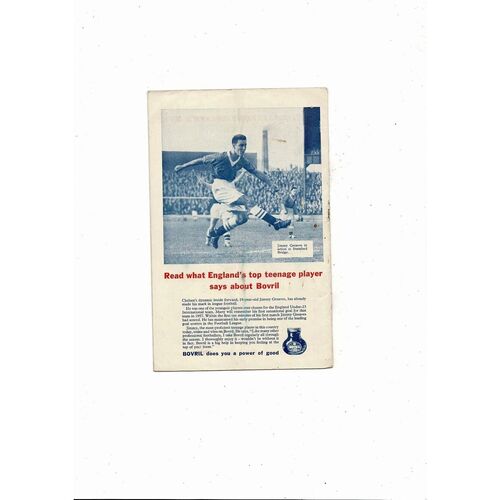 1959 England v Scotland Football Programme