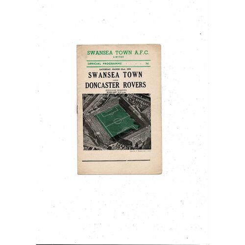 1957/58 Swansea v Doncaster Rovers Football Programme