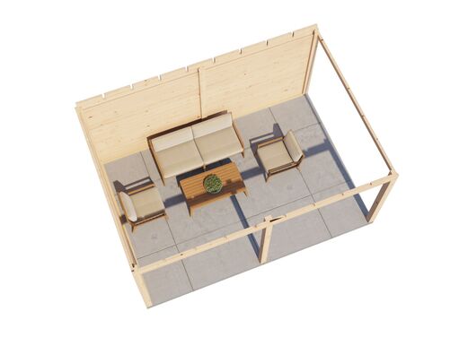 4.88mtr x 3.5mtr 28mm walled Gazebo