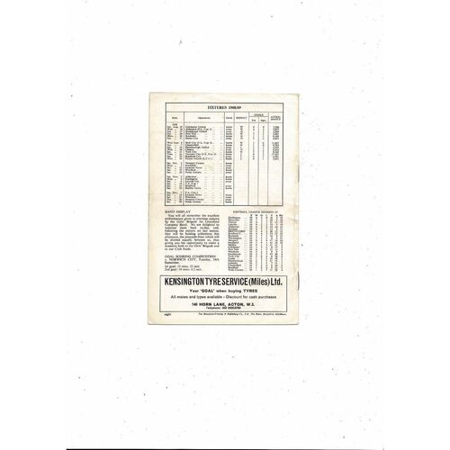 1968/69 Brentford v Newport County Football Programme